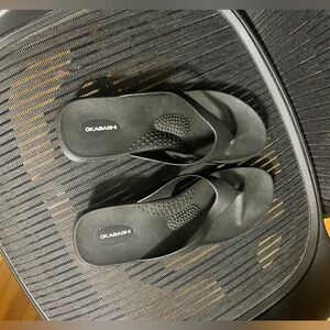 Okabashi large black sandals flip
Flops